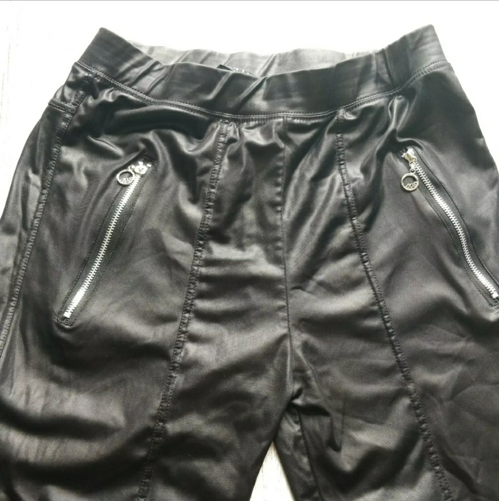 Julia Women's Pants Skinny Wet Look Sexy Punk Goth - Picture 3 of 8